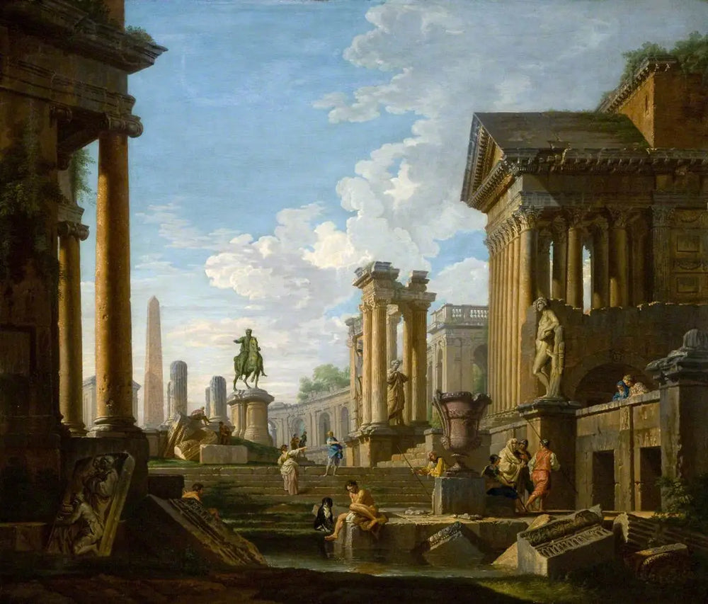 Ruines et figures romaines - Giovanni Paolo Panini - Alpha Reproduction