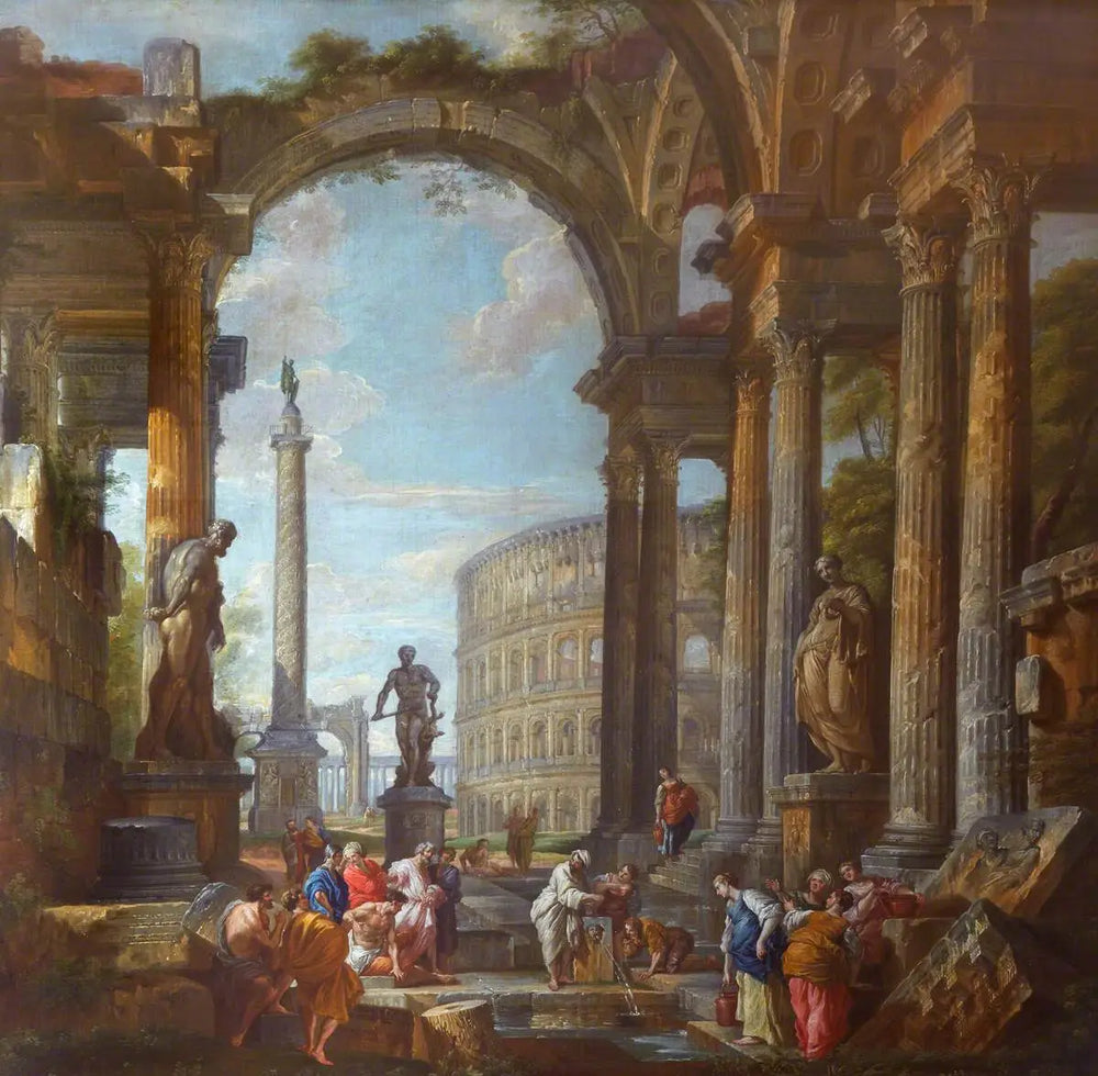 Ruines romaines avec figures - Giovanni Paolo Panini - Alpha Reproduction