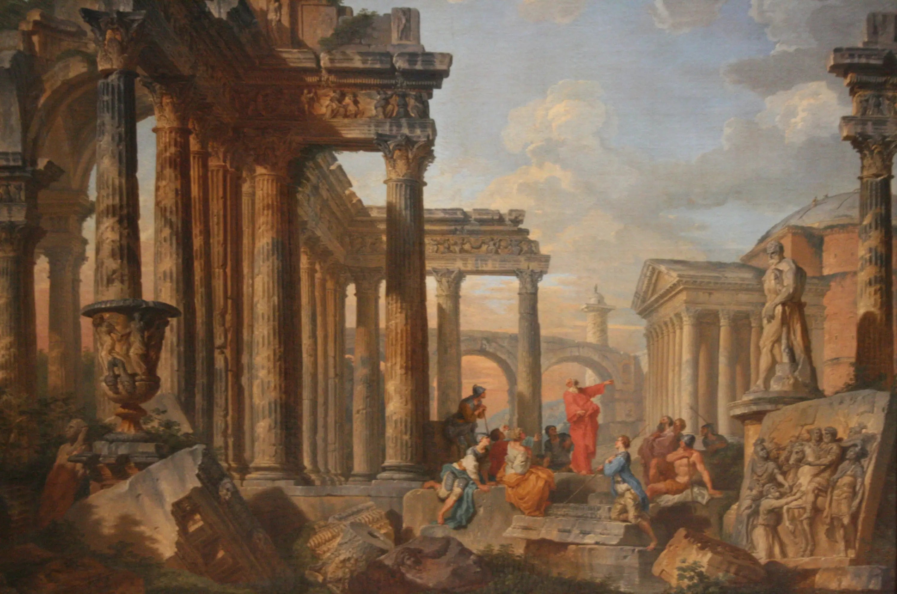 Ruines romaines avec un prédicateur - Giovanni Paolo Panini - Alpha Reproduction