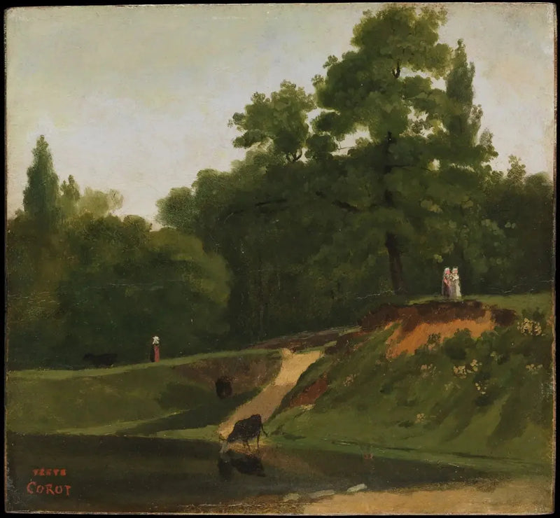 Corot mülkü yakınlarındaki dere, Ville d'Avray - Jean-Baptiste Camille Corot