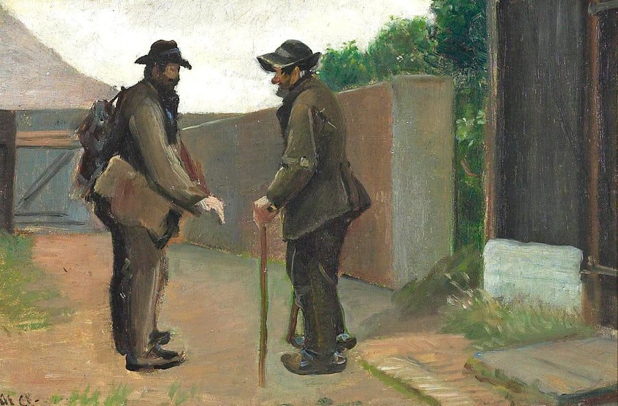 Søren Bondhagen, Skagen'den yaşlı bir adamla konuşuyor. - Michael Peter Ancher