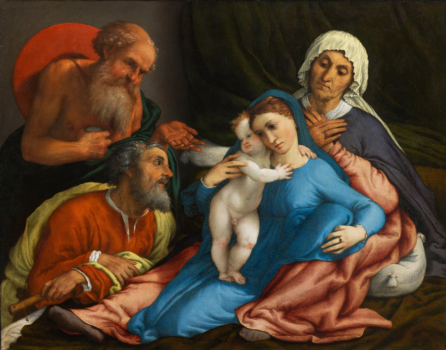 Sacra Famiglia ve Azizler Girolamo ve Anna - Lorenzo Lotto