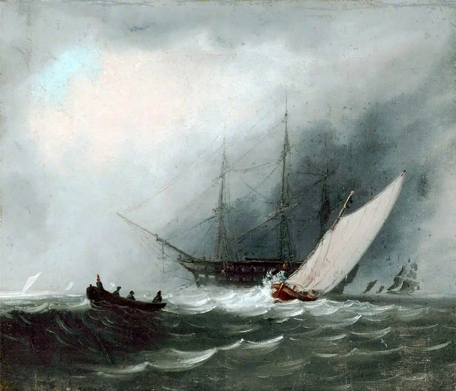 Yelkenli Gemisi (Savaş Gemisi) - J. M. W. Turner