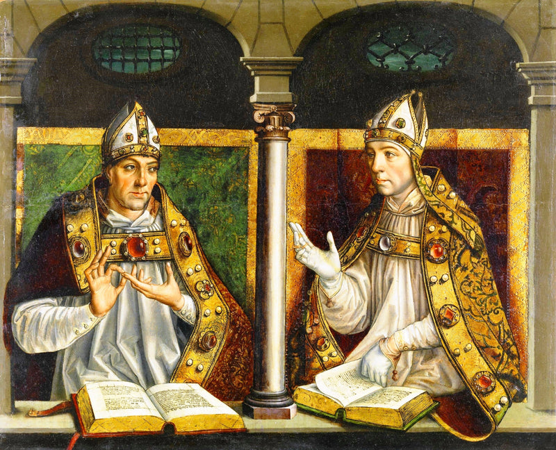 Saint Ambroise ve Saint Augustin - Pedro Berruguete