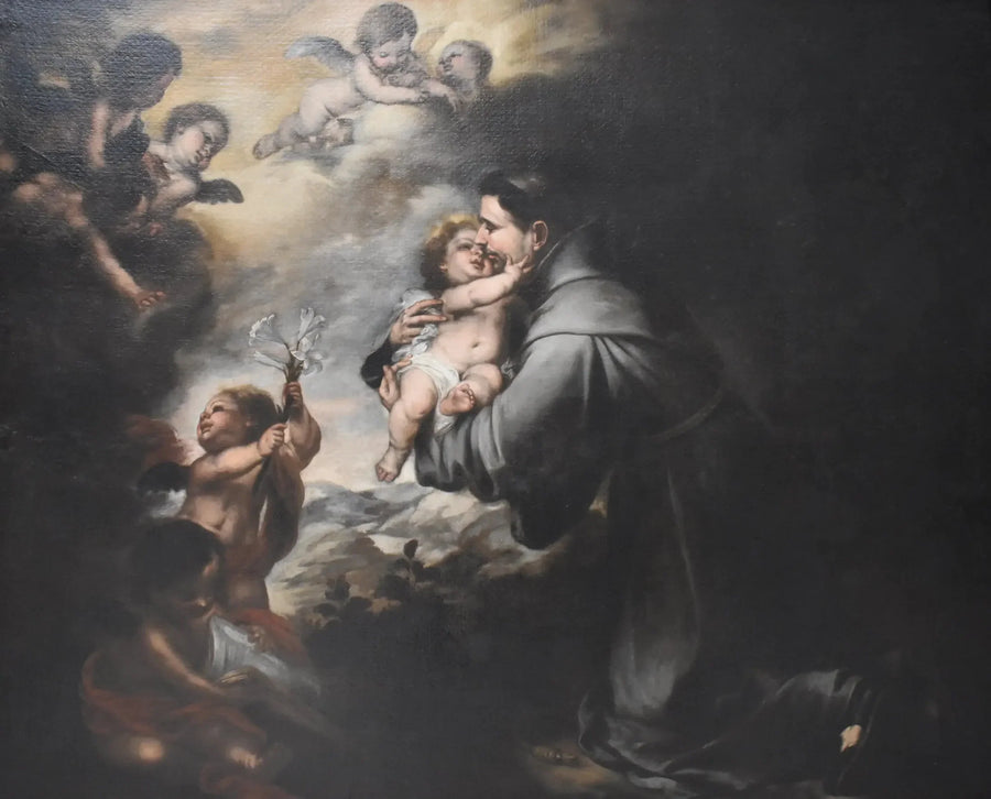 Saint Antoine de Padoue İsa Çocuk'u Taparken - Bartolomé Esteban Murillo