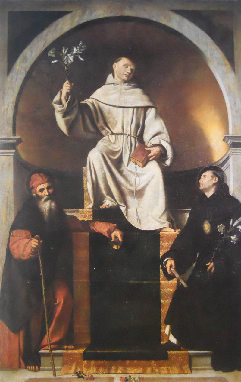 Padova Saint Antoine ve Azizler Antoine l'Abbé ile Nicolas de Tolentino - Alessandro Bonvicino