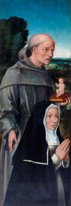 Padova Saint Antoine ve bir rahibe - Gérard David