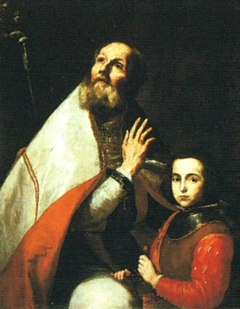 Aziz Augustin bir çocukla. - Jusepe de Ribera