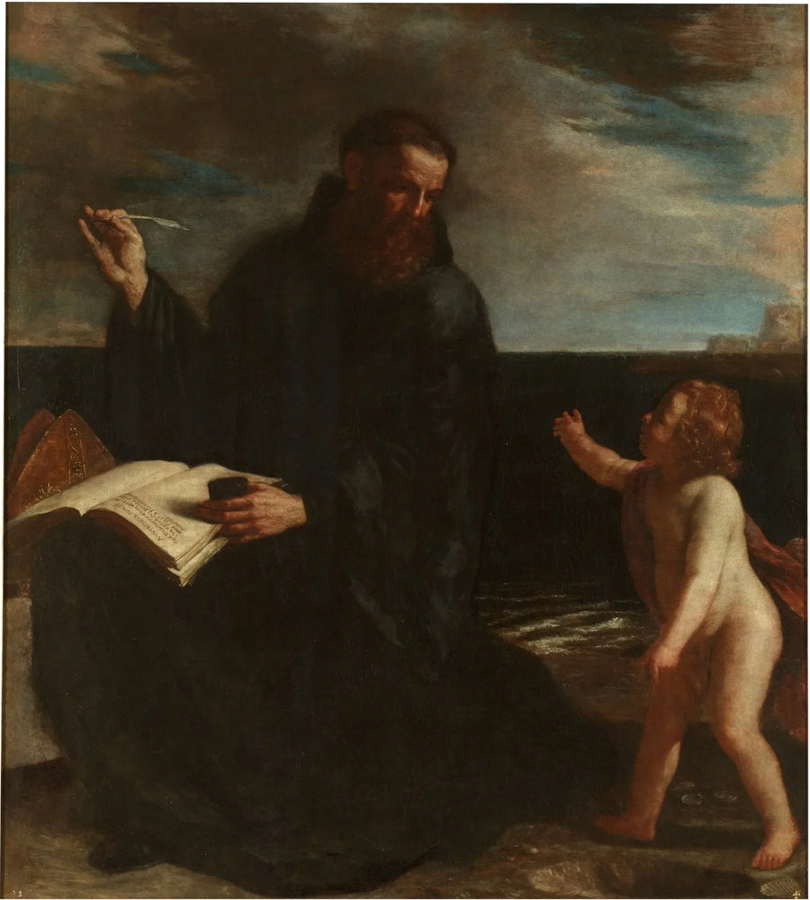 Guercino - Üçleme Üzerinde Düşünen Aziz Augustin