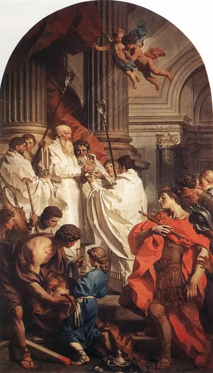 Saint Basile İmparator Valens önünde ayin yaparken - Pierre Subleyras