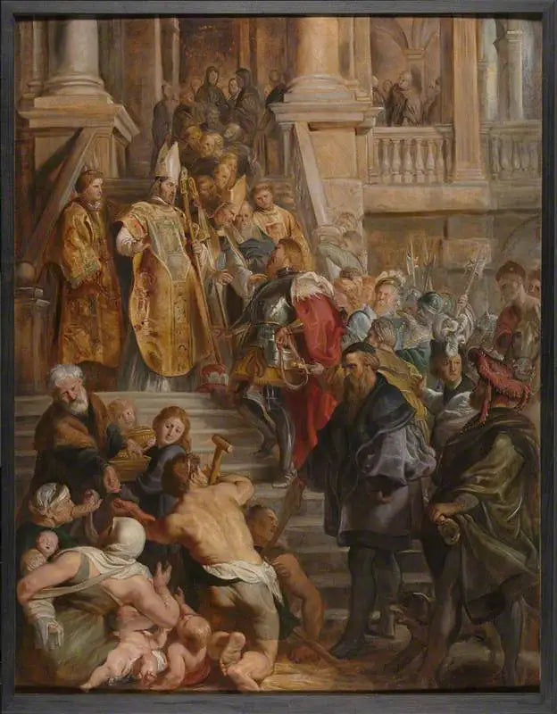 Saint Bavon, Aziz Amand ve Floribert tarafından karşılandı - Peter Paul Rubens