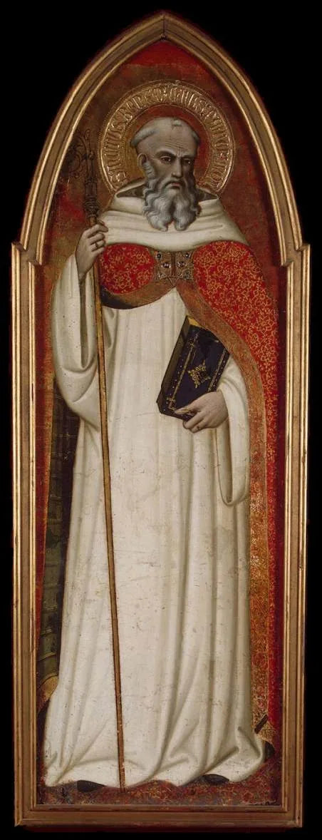 Saint Benoît (bir poliptiğin ailesi) - Spinello Aretino