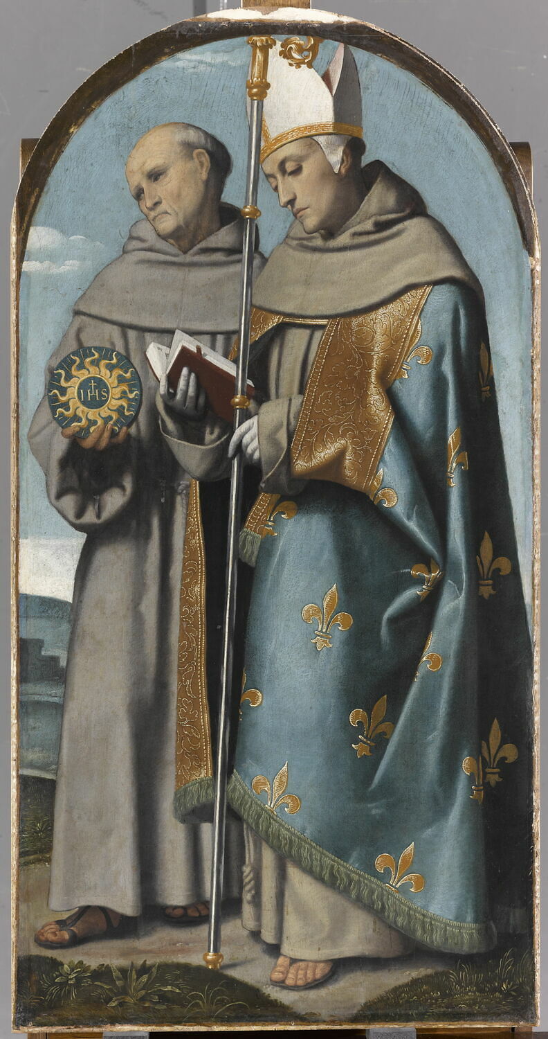Saint Bernardin de Sienne ve Saint Louis de Toulouse - Alessandro Bonvicino