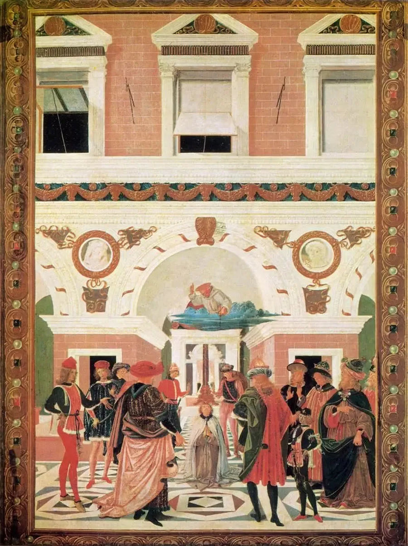 Saint Bernardin Ölüm Sonrası Kör Birine Görme Yeteneği Kazandırıyor - Pietro Perugino