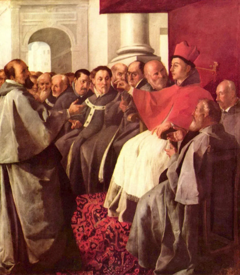 Lyon Konsili'ndeki Saint Bonaventure - Francisco de Zurbarán