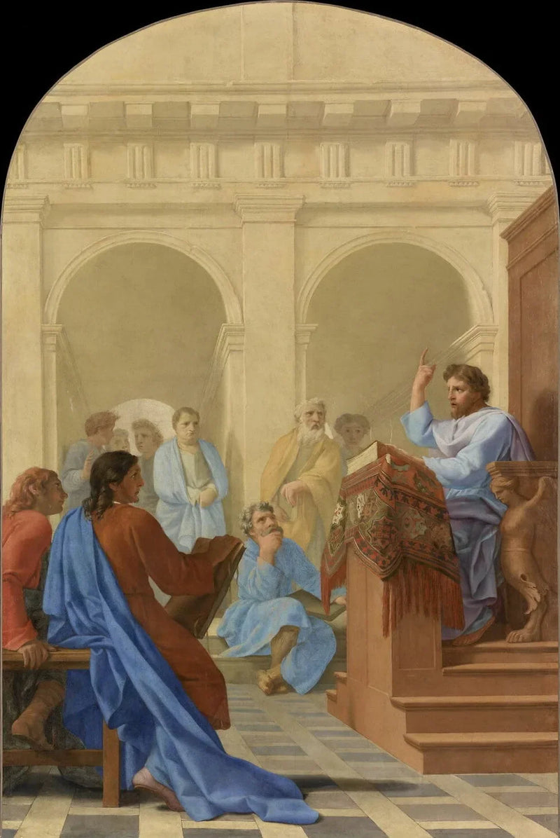 Saint Bruno, Reims okullarında ilahiyat eğitimi veriyor - Eustache Le Sueur