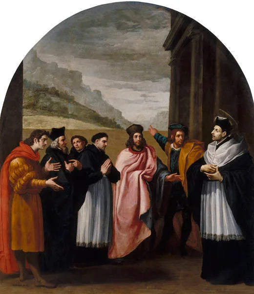 Saint Bruno et ses six compagnons se retirent de la vie active - Vincenzo Carducci