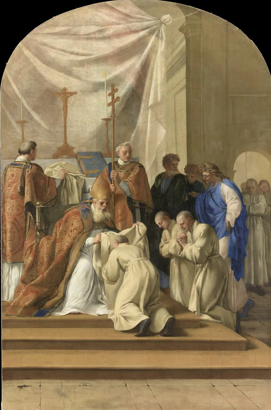Saint Bruno Manastır Kıyafetini Giyiyor - Eustache Le Sueur