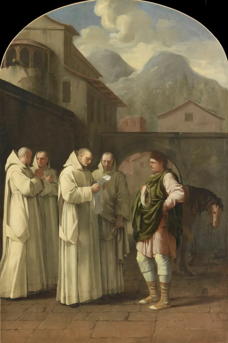 Saint Bruno papadan bir mesaj alıyor - Eustache Le Sueur