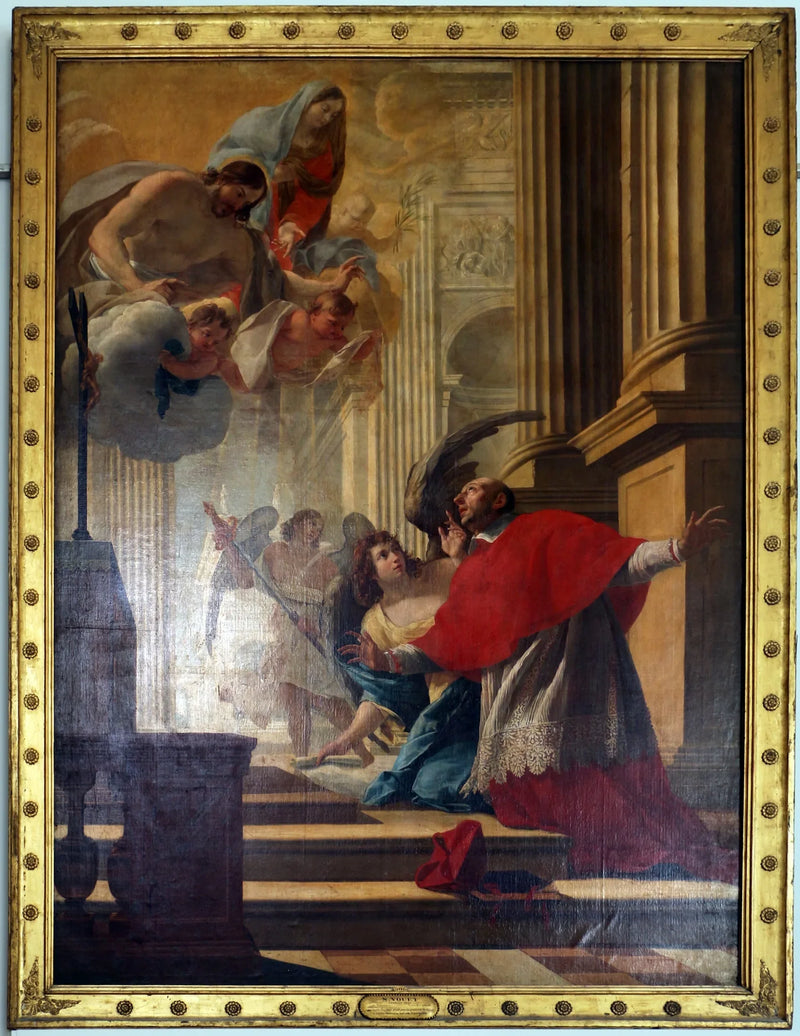 Milan'daki veba hastalarına dua eden Saint Charles Borromée - Simon Vouet