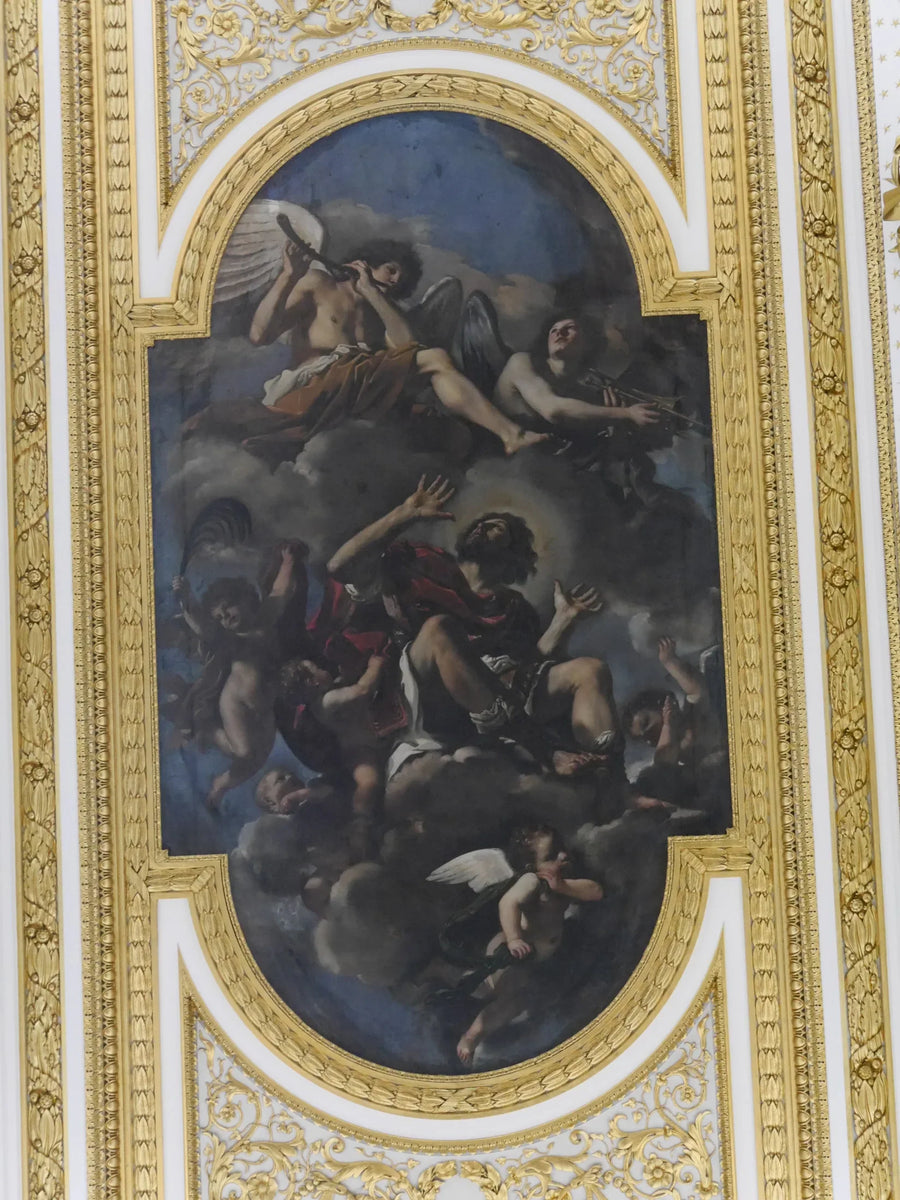 Müjdeyle göğe yükselen Aziz Krişogon - Guercino