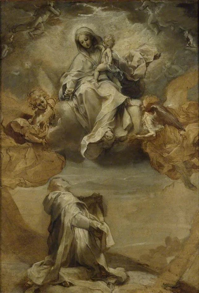 Saint Dominique de Guzmán'ın Gülbenleri Alması - Federico Barroci