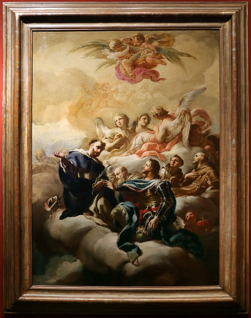 Saint Dominique, Saint Louis, Saint Antoine de Padoue ve Saint François d'Assise - Corrado Giaquinto