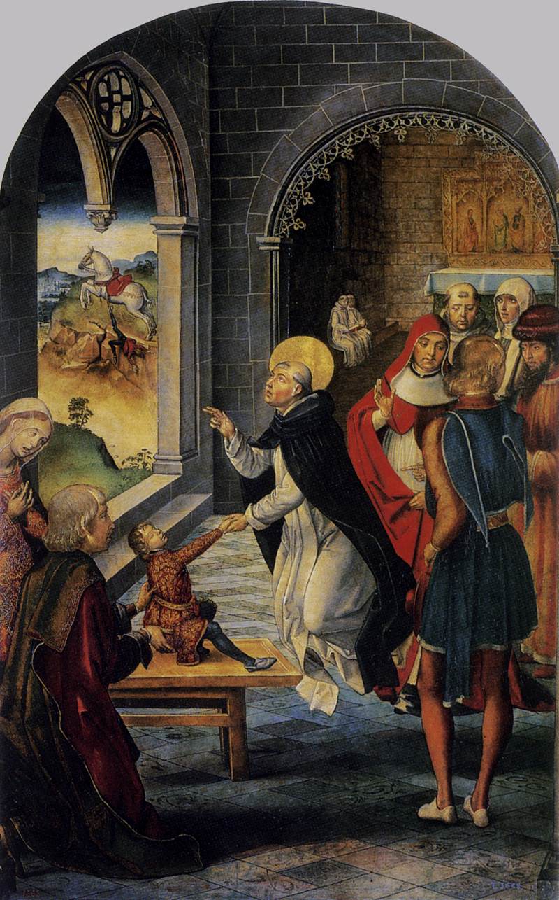 Saint Dominique Bir Çocuğu Diriltiyor - Pedro Berruguete