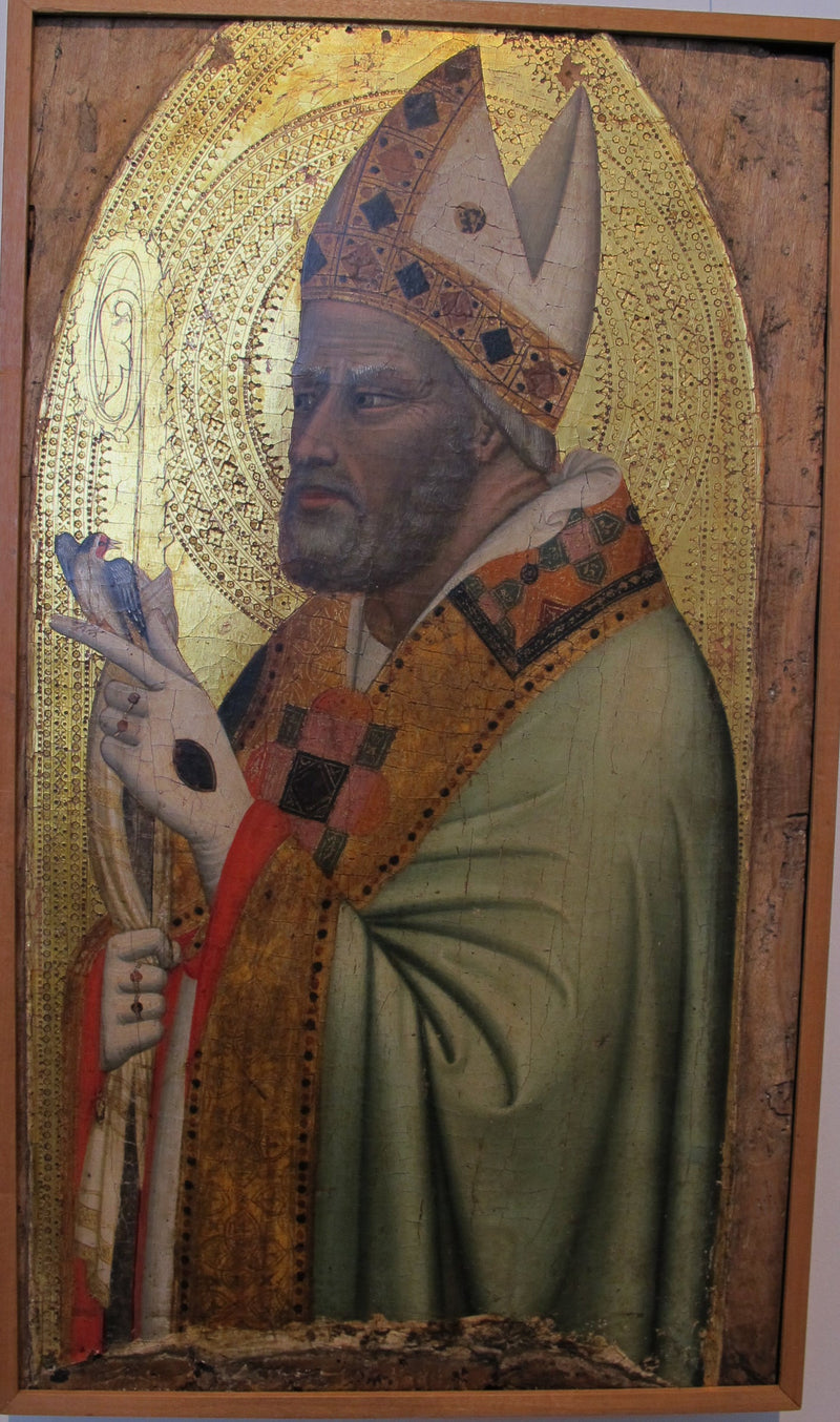 Saint episkop ve bir serçe - Bernardo Daddi