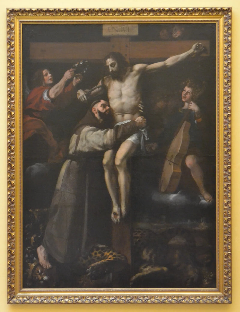 Assis Saint François d'Assise'in Çarmıha Gerilmiş İsa'yı Öpmesi - Francisco Ribalta