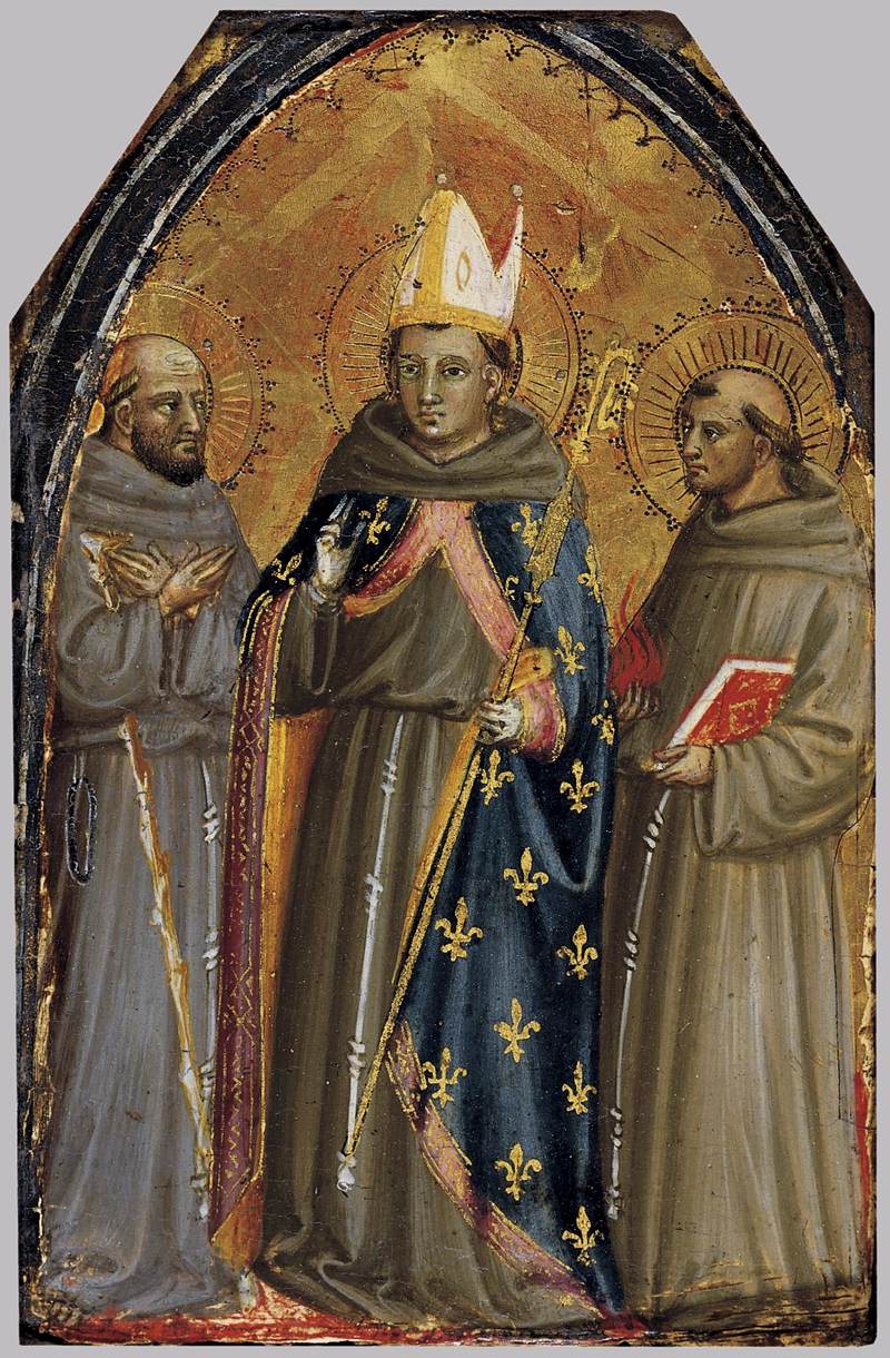 Saint François d’Assise Saint Louis de Toulouse et Saint Antoine de Padoue - Bicci di Lorenzo - Alpha Reproduction