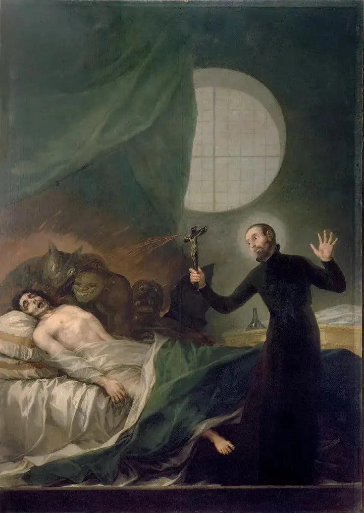 Azize François de Borgia ve İnatçı Ölümcül - Francisco de Goya
