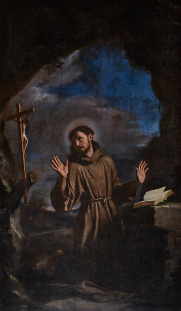 Saint François İsa'ya Tapınmada - Guercino