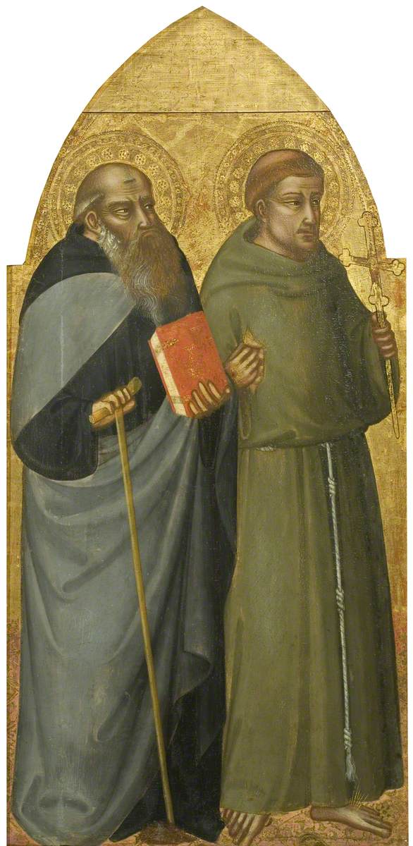 Saint François ve Saint Antoine Abba - Bicci di Lorenzo