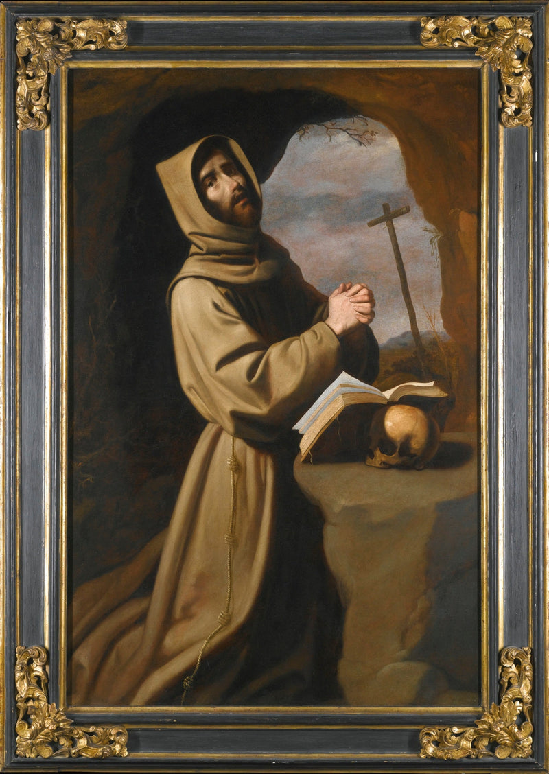 Aziz Francisus mağarada dua eder - Francisco de Zurbarán