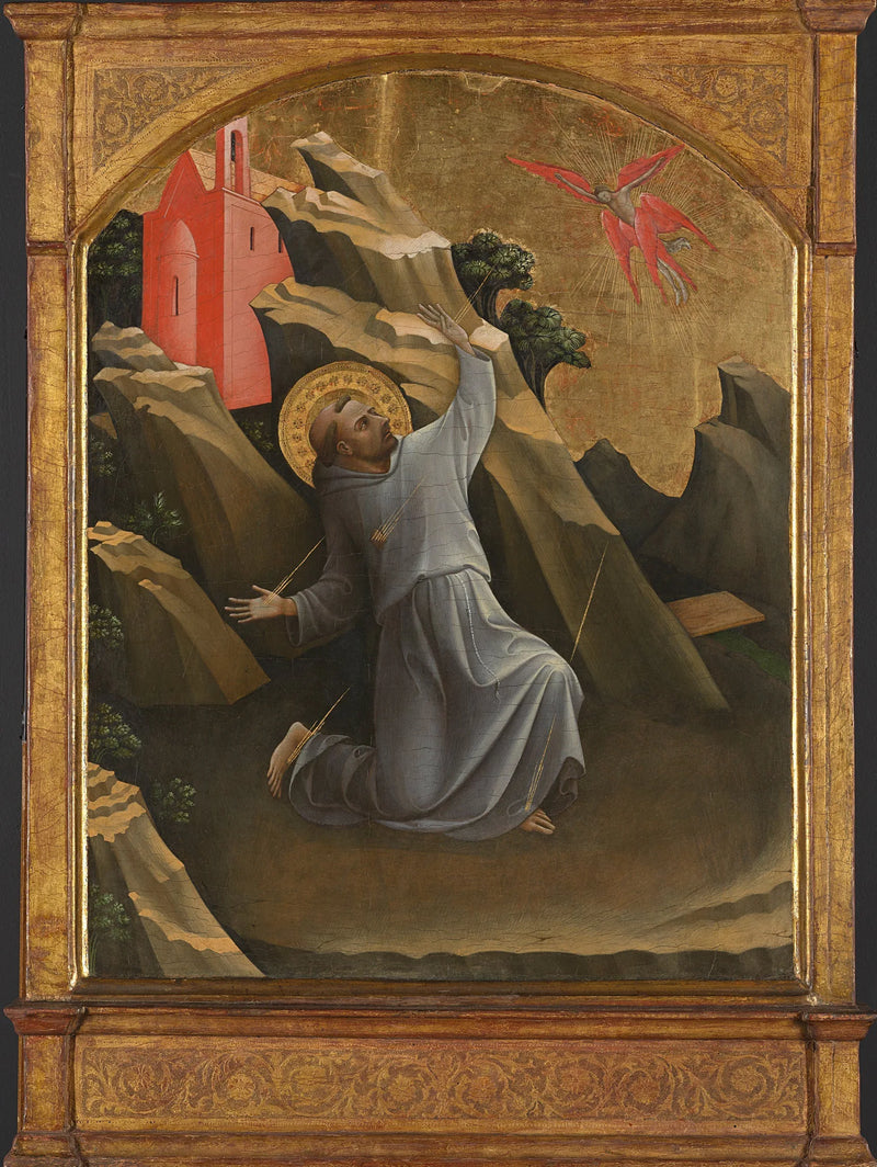 Aziz Fransiskus'un stigmaları alması - Lorenzo Monaco