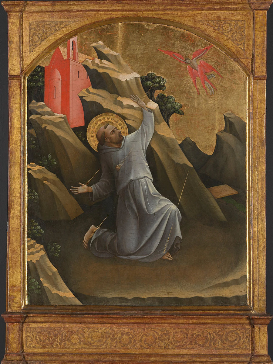 Aziz Fransiskus'un stigmaları alması - Lorenzo Monaco