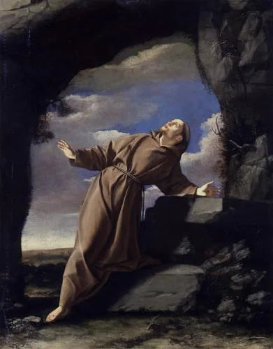 Saint François recevant les stigmates - Orazio Gentileschi image 1 reproduction artisanale de tableau