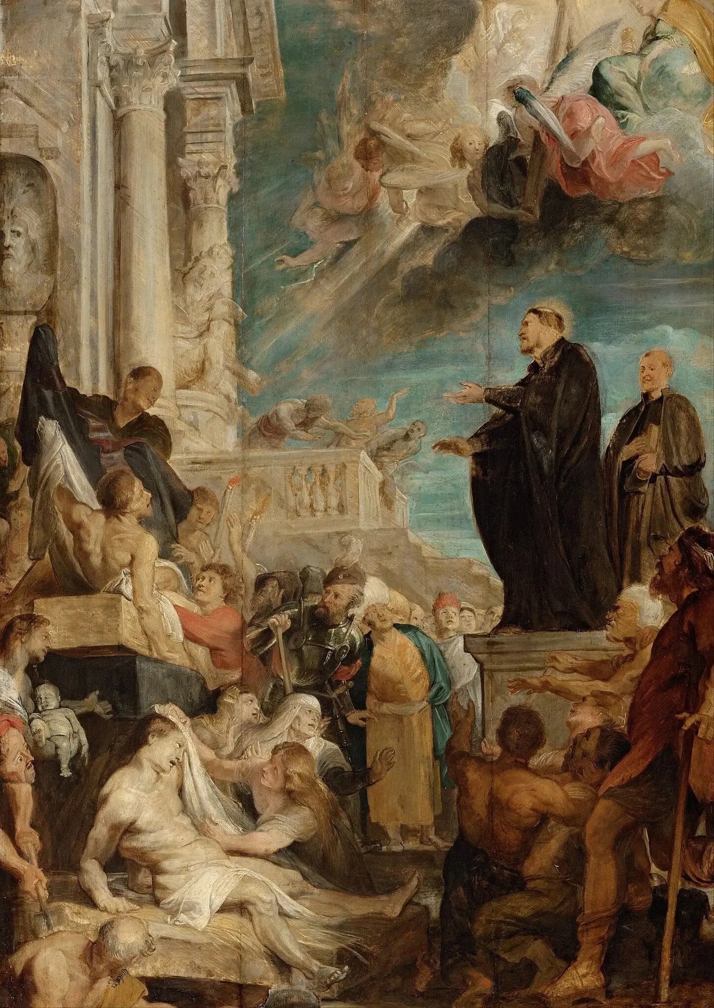 Saint François Xavier guérit les malades - Peter Paul Rubens image 1 copie peinte à la main à l’huile
