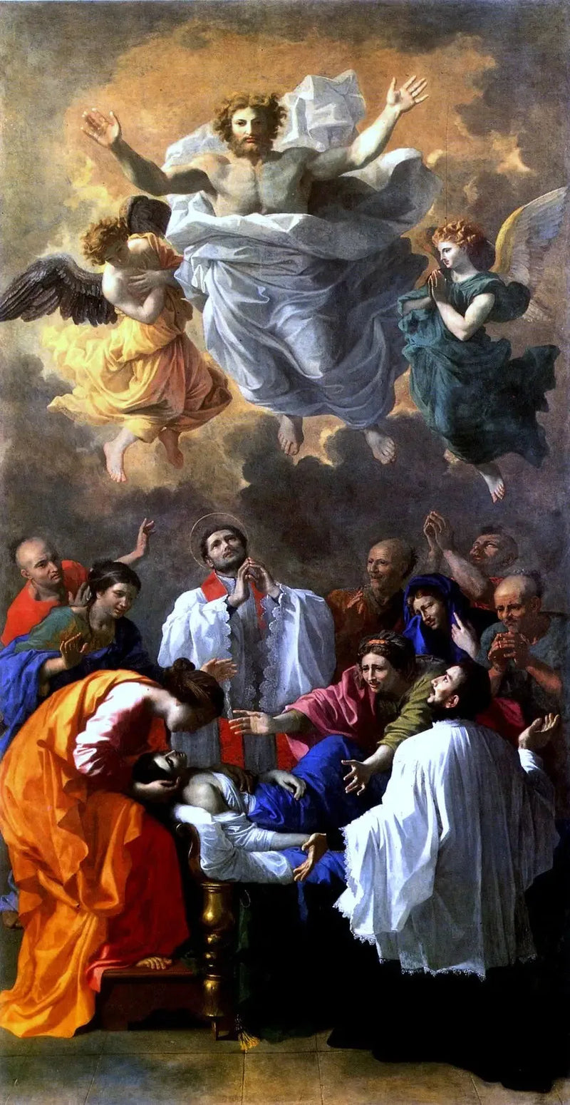 Saint François-Xavier, Japon'daki Cangoxima sakinlerinden birinin kızını hayata döndürür - Nicolas Poussin