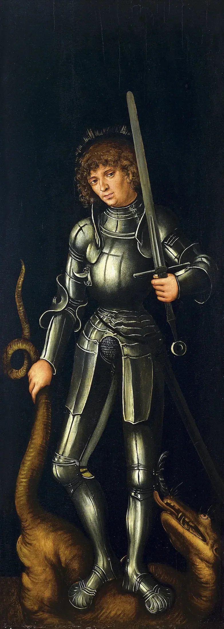 Saint Georges (dış aile sağ) - Lucas Cranach the Elder