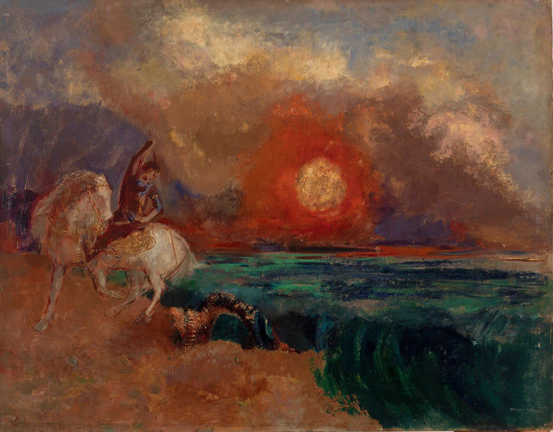 Saint Georges ve Ejderha (Saint Georges ve Ejderha) - Odilon Redon