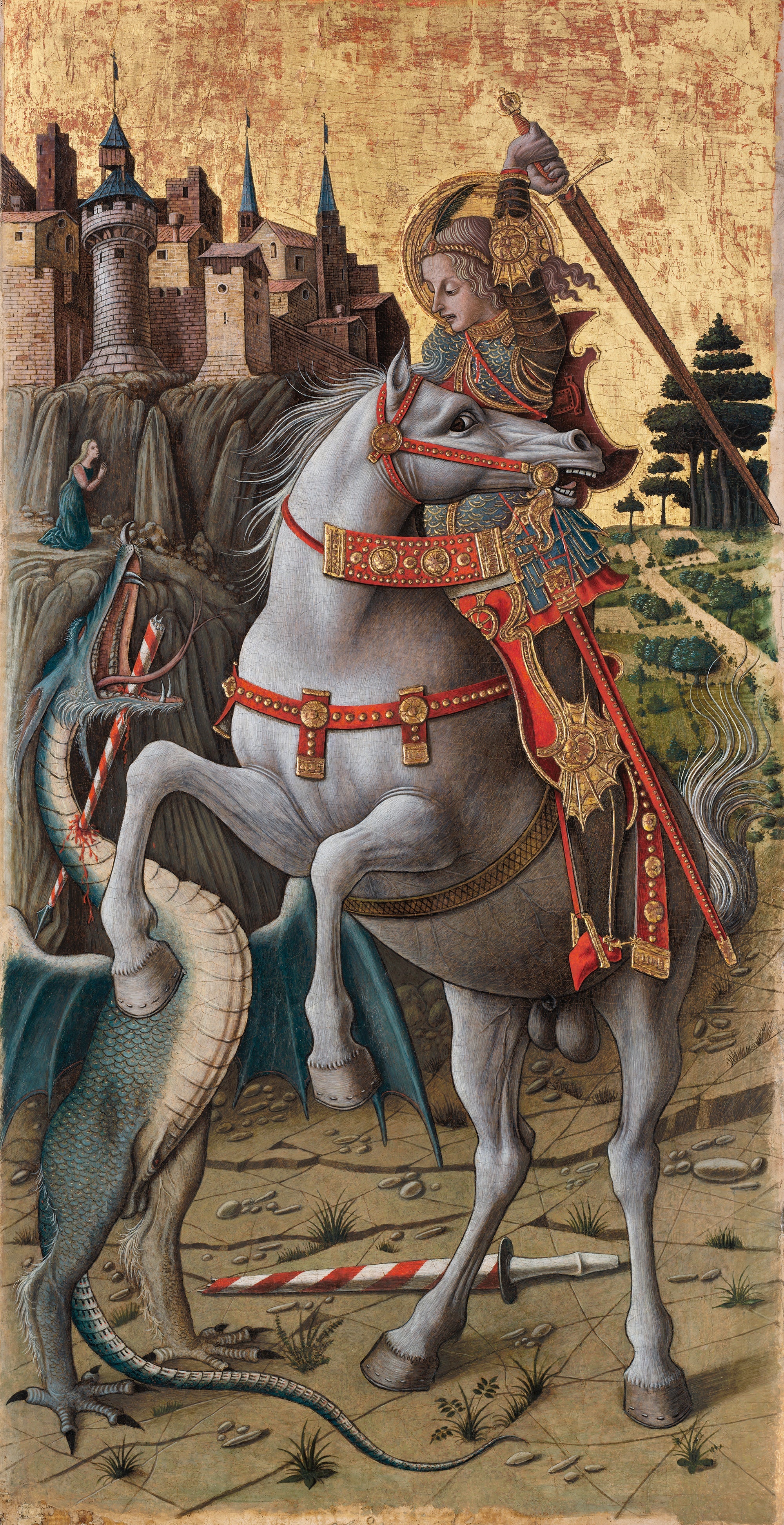 Saint Georges tuant le dragon - Carlo Crivelli
