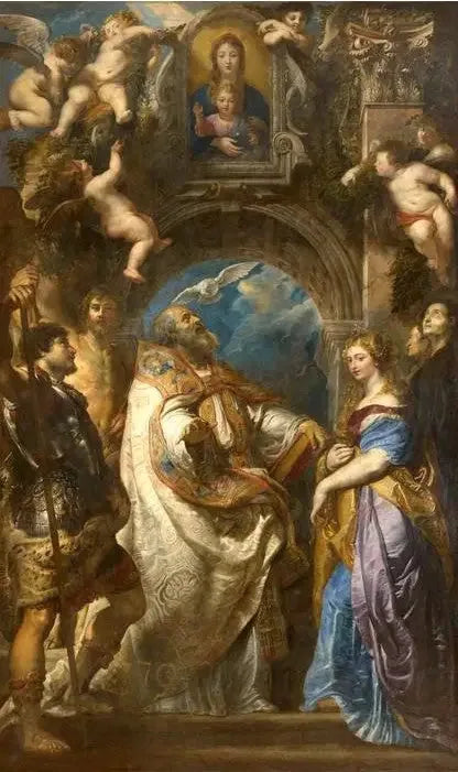 Aziz Gregorius Papa, Azizler ve Azizlerle Çevrili - Peter Paul Rubens
