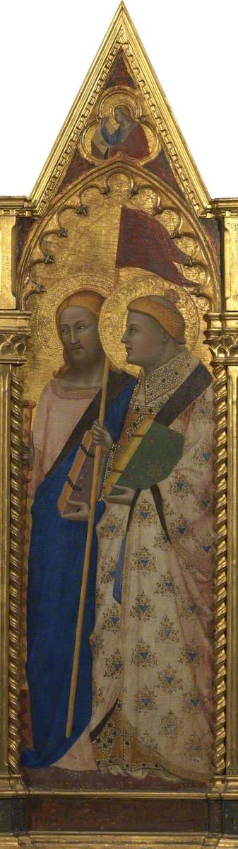 Saint Jacques le Majeur ve Saint Étienne (poliptiğ, panel 5 üzeri 5) - Bernardo Daddi