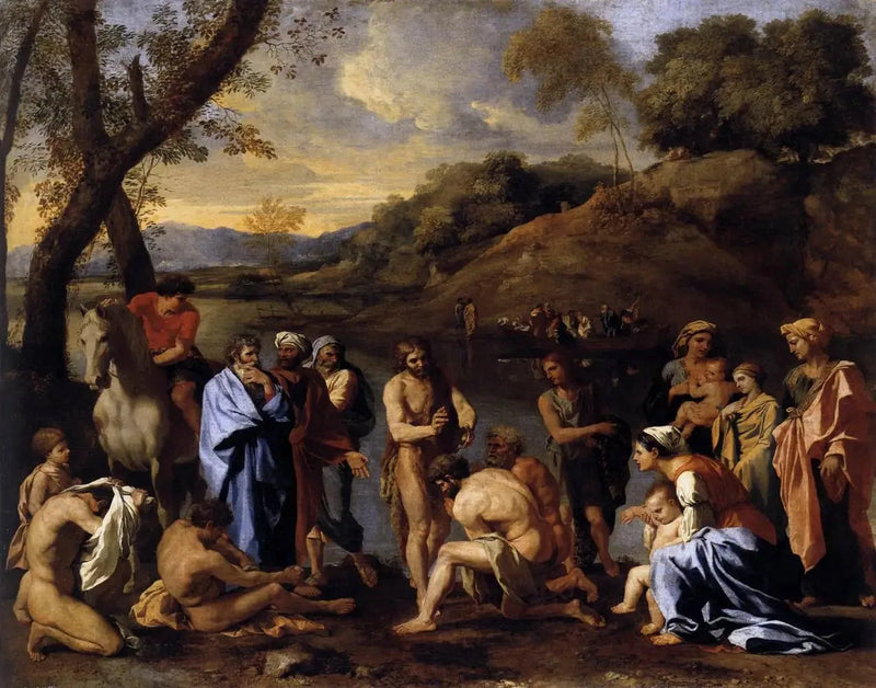 Aziz Jean'in halkı vaftiz etmesi - Nicolas Poussin