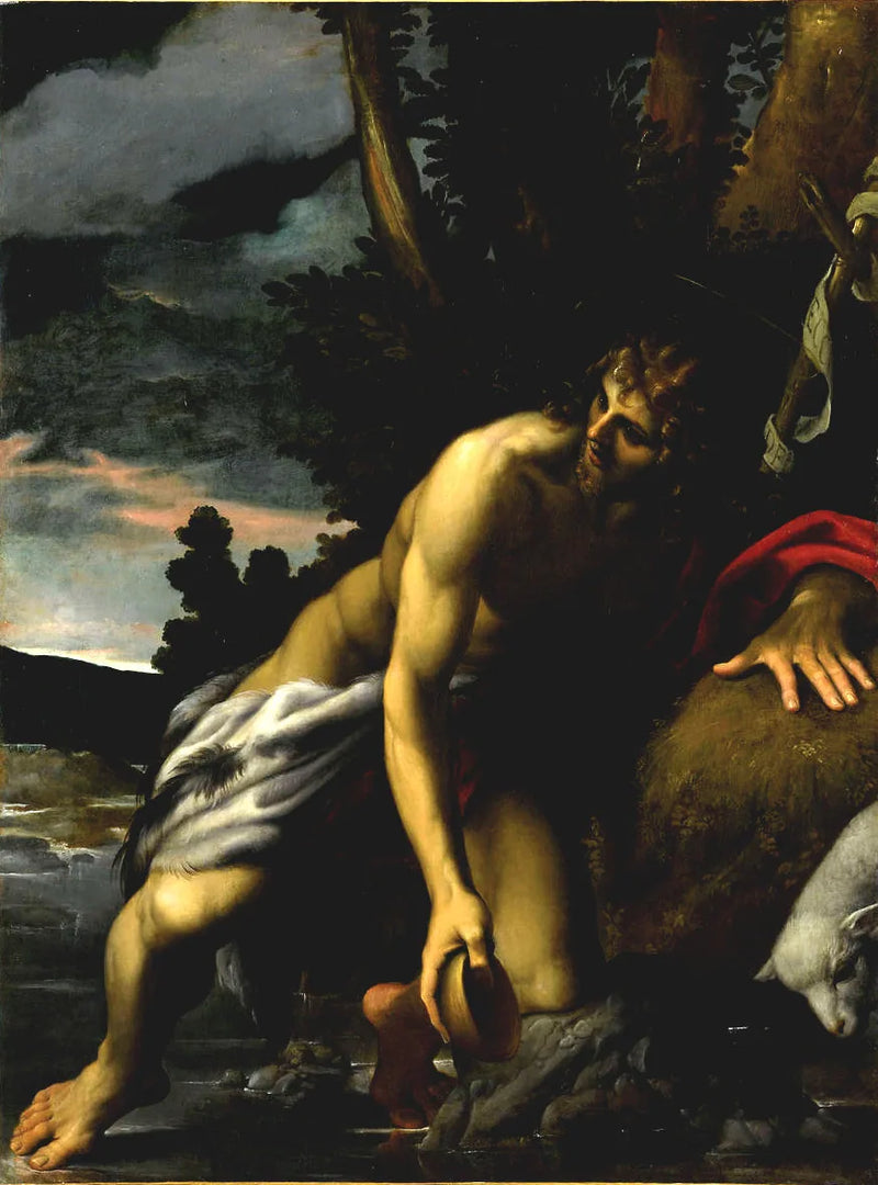 Saint Jean Vaftizci Yahya Kaynağında - Ludovico Carracci