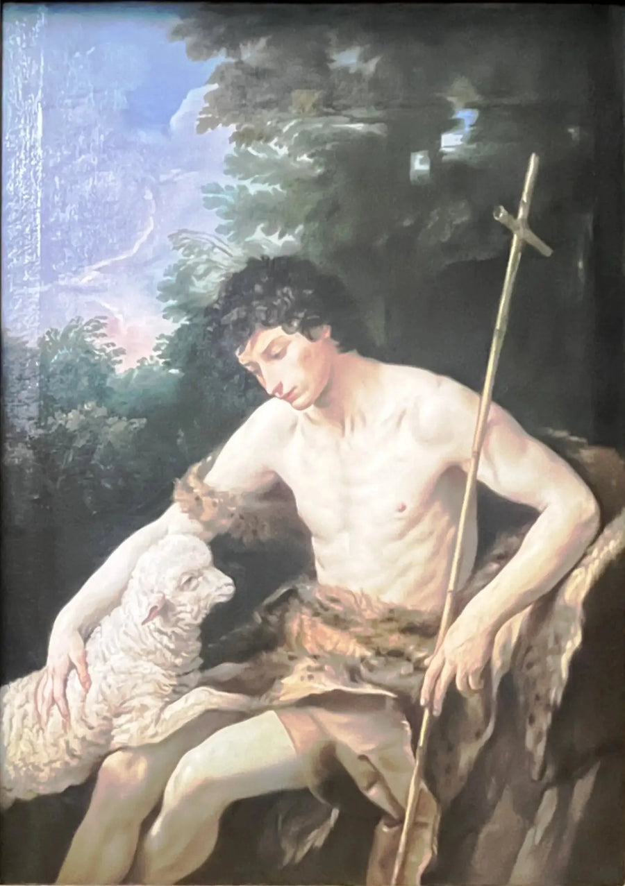 Aziz Jean Vaftizci, lekesiz kuzuyu okşarken - Guido Reni