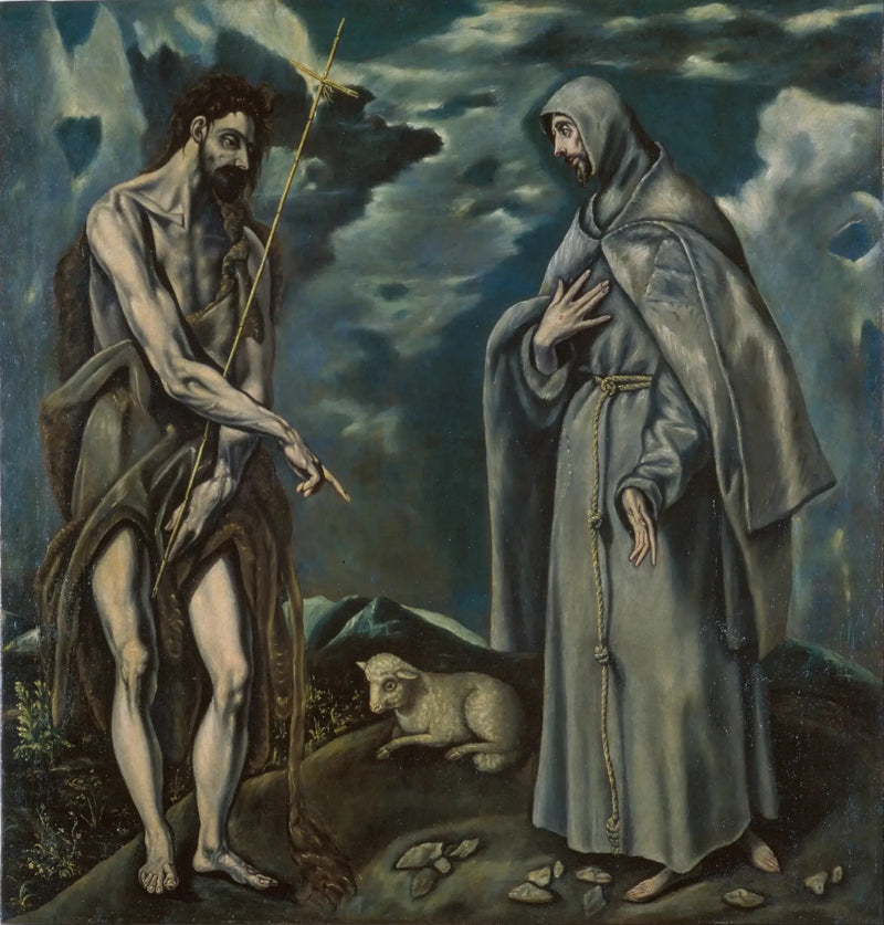 Aziz Jean-Baptiste ve Aziz Francesco d'Assise - El Greco