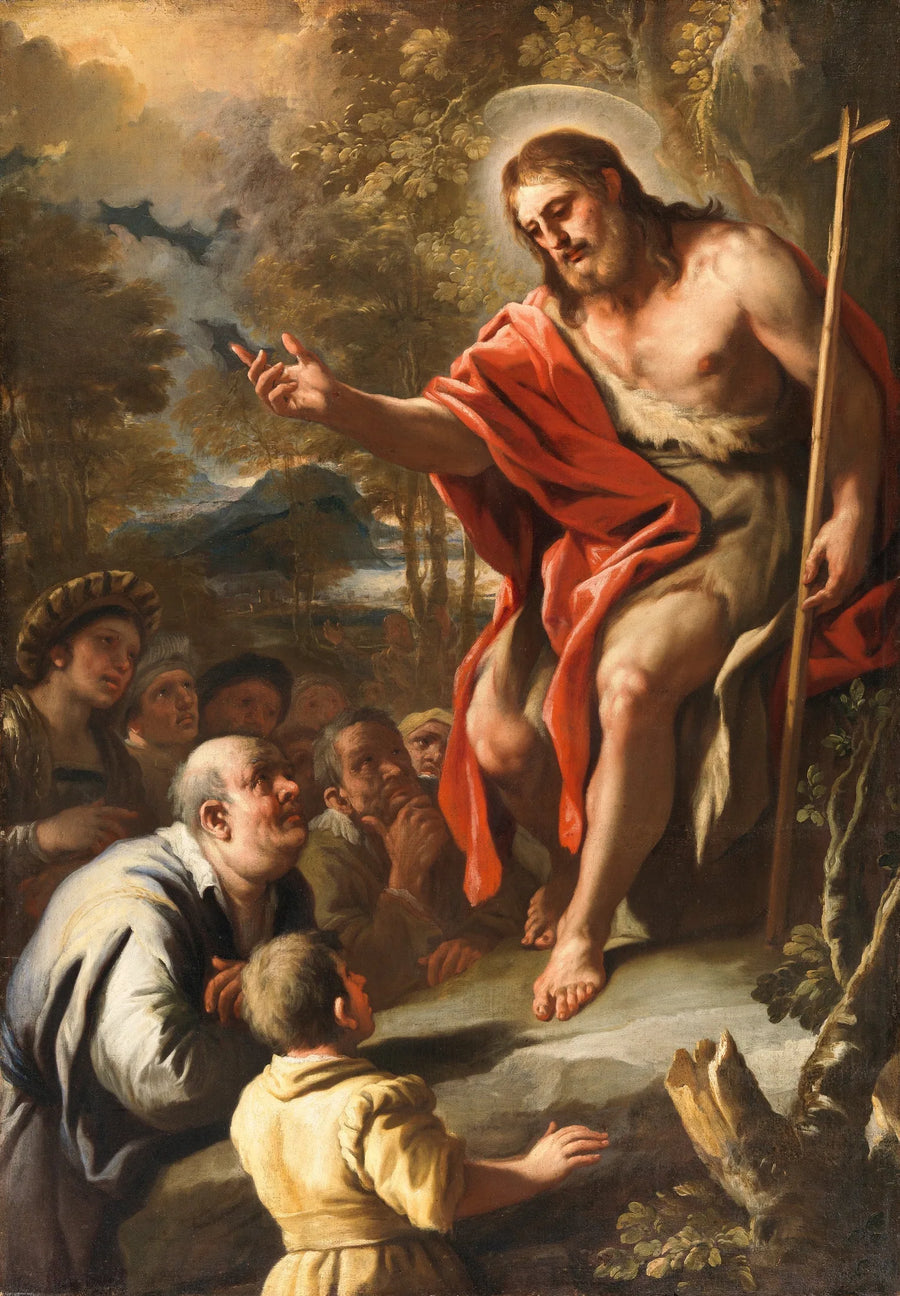 Aziz Jean Çölde Vaaz Veriyor - Luca Giordano